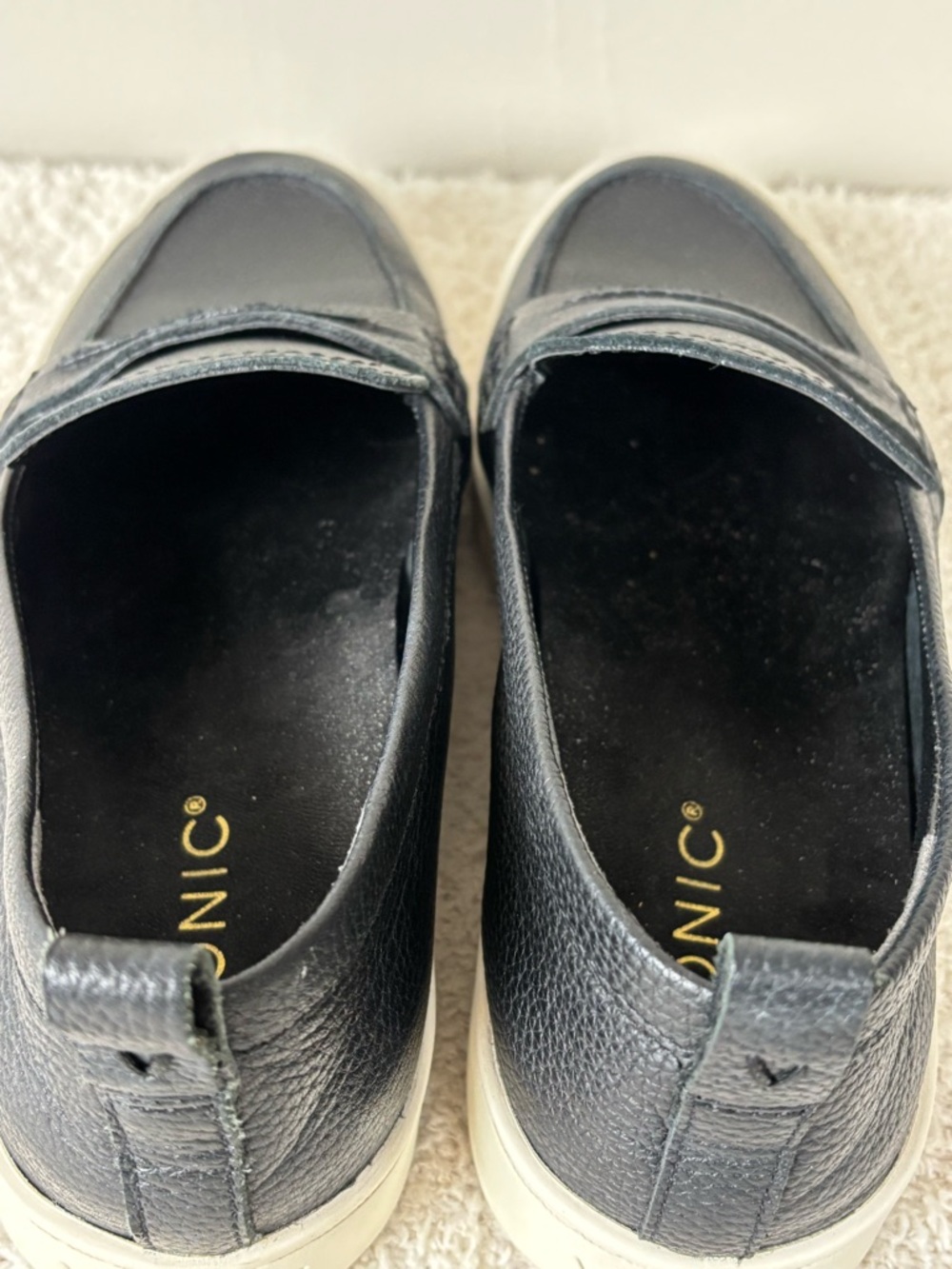 Vionic Shoes Womens 9 Pebbled Black Chantel Penny Loafer Slip On Comfort Sneaker - Picture 9 of 11